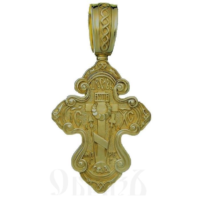 золотой крест с образом свт. николая чудотворца, 585 проба желтого цвета (арт. 40207)
