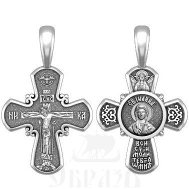 крест святая праведная иоанна мироносица, серебро 925 проба (арт. 33.020)