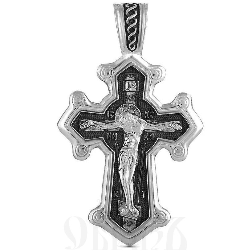 крест с образом святого великомученика димитрия солунского, серебро 925 проба (арт. 43289)