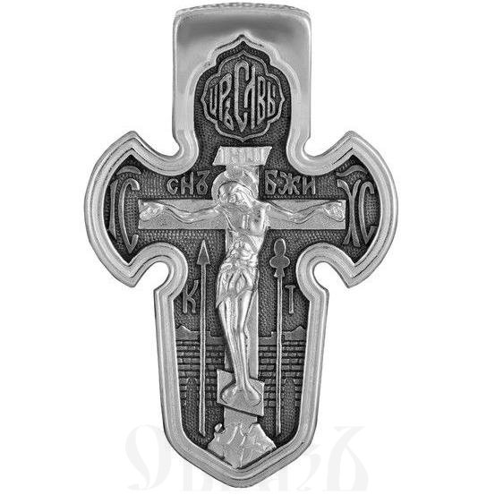 крест с образом св. влмуч. георгия победоносца серебро 925 проба (арт. 43300)